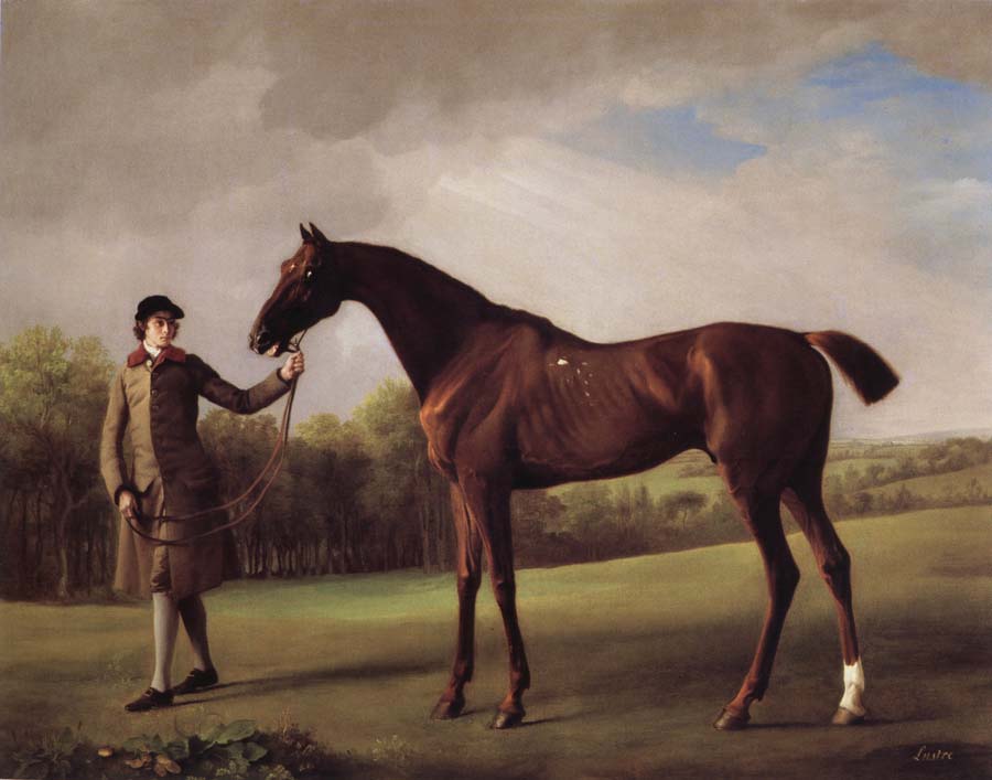 George Stubbs Lustre hero by a Groom